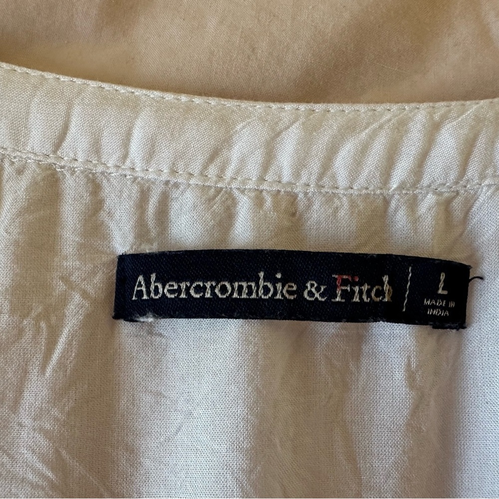 Abercrombie & Fitch White Sheer Bodysuit Long Sleeve Size Large - Picture 7 of 10